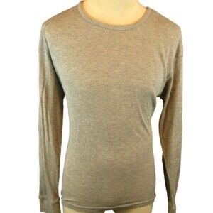 Mens Athletex Heather Gray Cotton Blend Base Layer Shirt sz Med